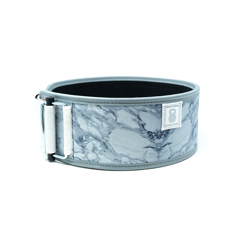 2POOD CF White Marble 4" Weightlifting Belt - Image 3