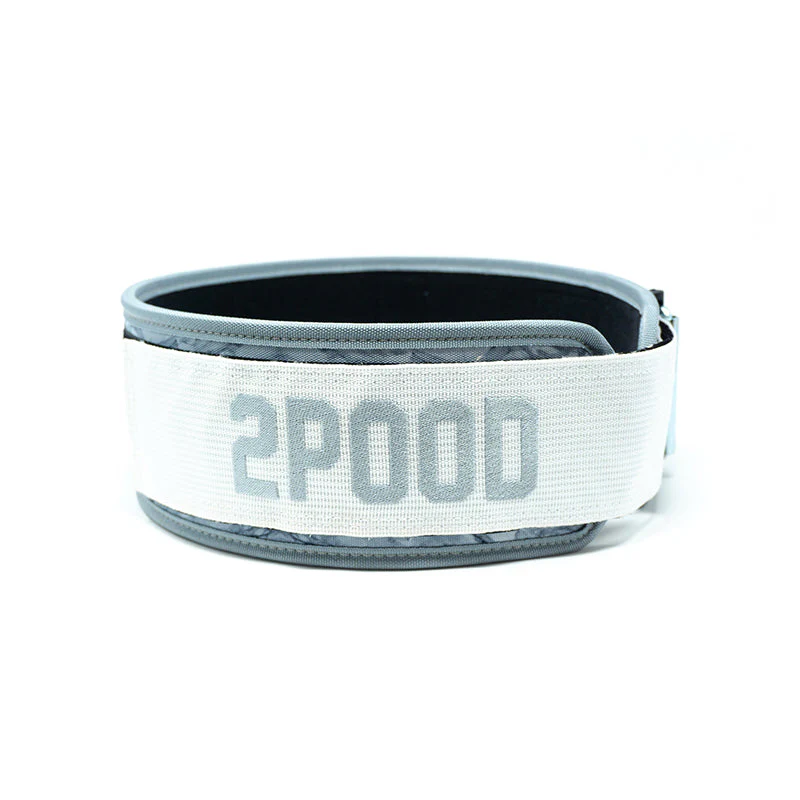 2POOD CF White Marble 4" Weightlifting Belt - Image 5